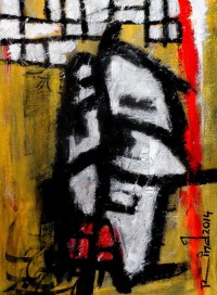 A. S. Rind, Untitled, 10 x 15 Inch, Acrylic on Canvas, Figurative Painting, AC-ASR-025(EXB-11)